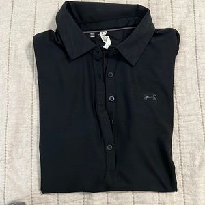 Black Under Armor golf Polo EUC